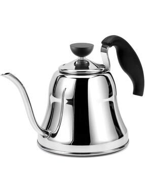 Chefbar Gooseneck Pour Over Coffee Tea Kettle 1.2L Stainless Steel Silver NIB